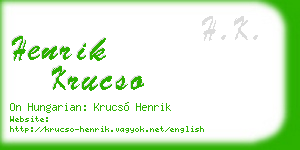 henrik krucso business card