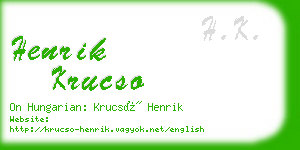 henrik krucso business card